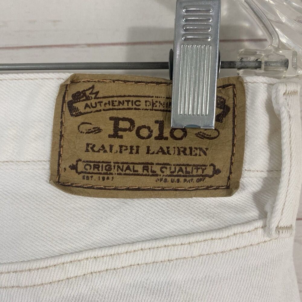 Polo Ralph Lauren Womens Avery Boyfriend Crop Paint Splatter Jeans Sz 27 White - Picture 8 of 14